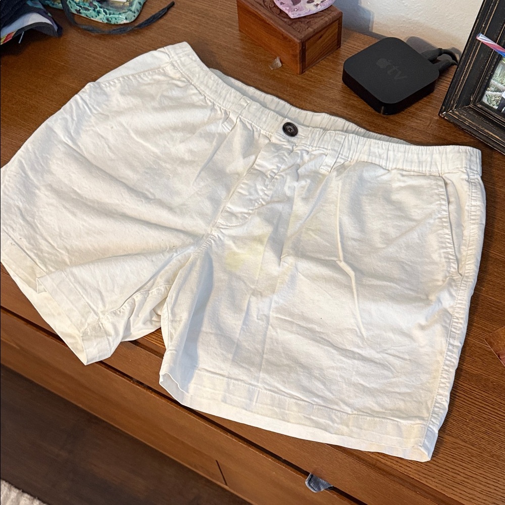 Chubbies Cream Flat Front Men's Shorts